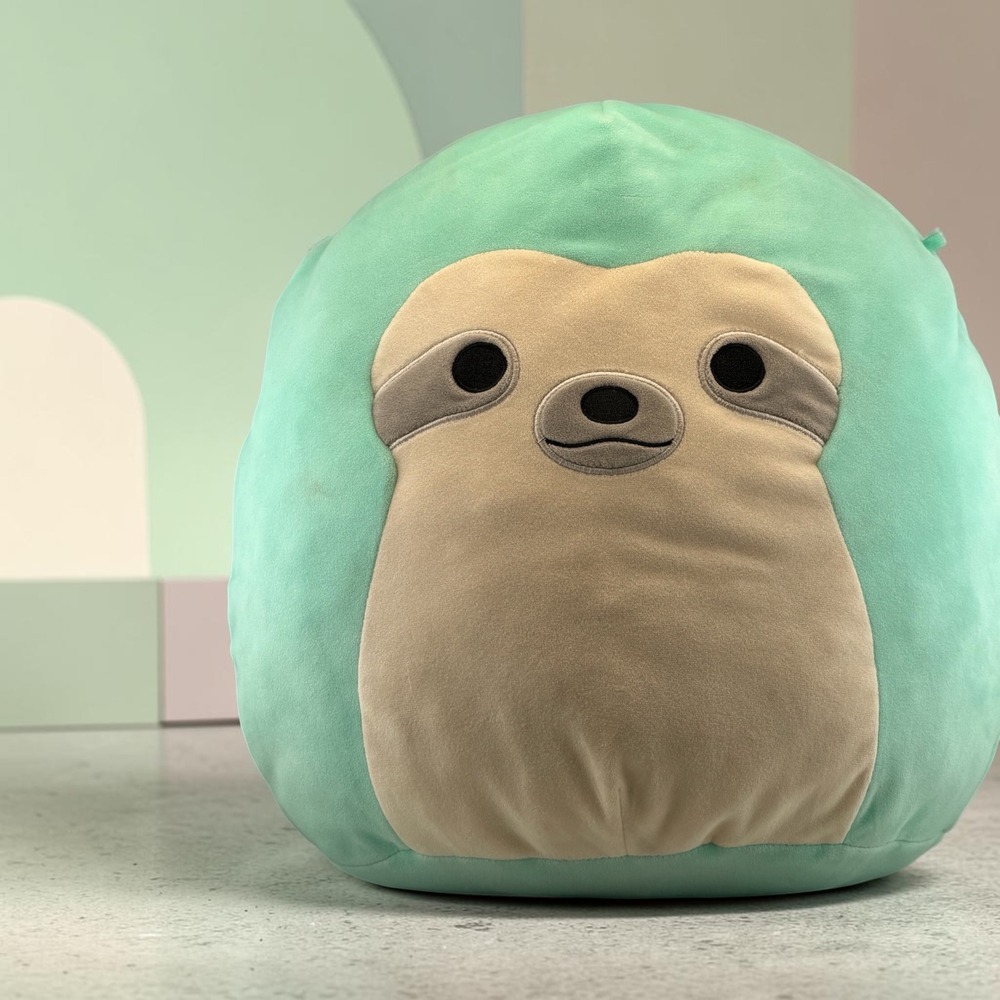 Kellytoy Squishmallows Aqua Sloth 12 Inch Mint Green Teal Plush Toy